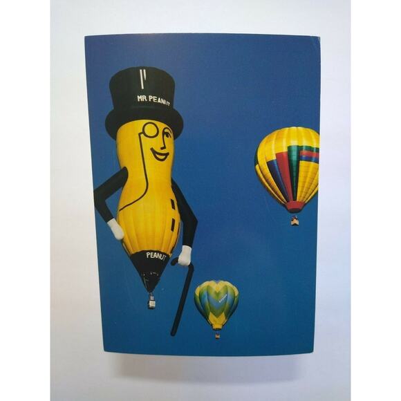 Mr Peanut Postcard Original Planters Peanuts Hot Air Balloon RJ Reynolds Unused - Picture 4 of 8